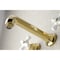 Kingston Brass Roman Tub Faucet, Polished Brass, Wall Mount KS4022PX - alternate 6